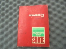 SAME EXPLORER 75 Special - Libretto Uso e Manutenzione