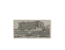 Cartolina Napoli Maschio Angioino piazza Municipio Fabbrica capannoni primi '900