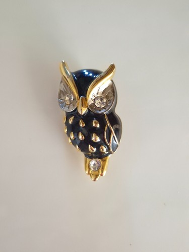 Spilla gufo vintage - nero, &