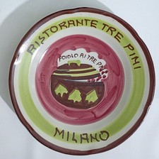 I148311 Piatto del buon ricordo - Ristorante Tre Pini - Milano 1988