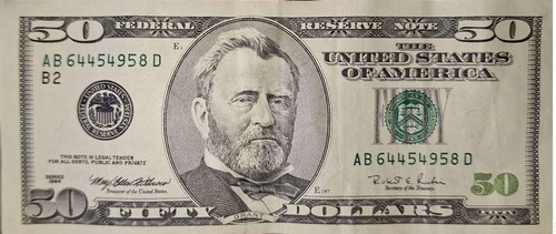 Banconota dollari - banconota, 50