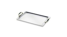 Vassoio da portata in acciaio inox con manici Lory 35 cm
