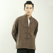 Uomo Cotone Camicia Giacca