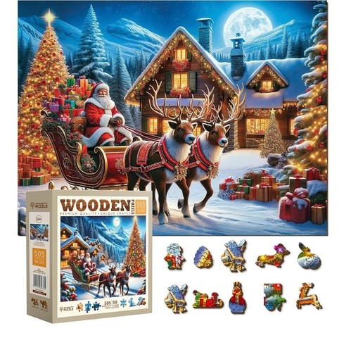 Wooden city puzzle - puzzle, legno
