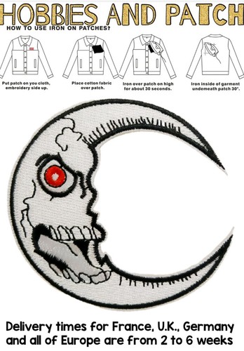 Patch teschio luna toppa - patch,