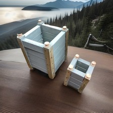 Fioriera a Livelli in Legno Vaso per Piante Letto Rialzato Patio Giardino Scatole