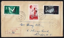 Malta 1958, Registered Cover