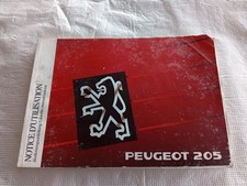 Peugeot 205 1.6 1.9 GTI Manuale Libretto USO MANUTENZIONE originale 1990