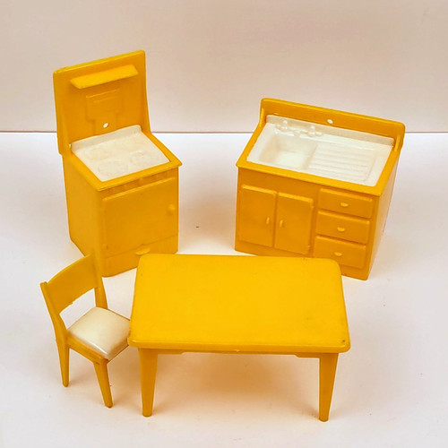 Set cucina anni giallo - set,