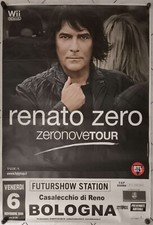 manifesto poster RENATO ZERO ZERONOVETOUR BOLOGNA 2009 RARO D25