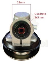 Coppia conica testina decespugliatore tubo 28 mm quadrato 5x5 mm