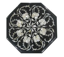 Tavolino Fine Marmo Nero 12"