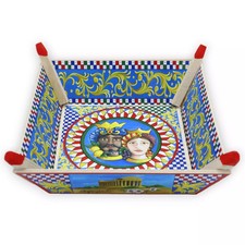 Cassetta in legno - Cestino, vassoio o svuota tasche portaoggetti, decoro carret