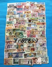 100 diverse collezioni mondiali di cartamoneta, UNC, banconote nuove, tutte originali!