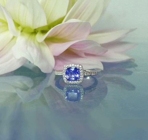 Anello fidanzamento halo - di,