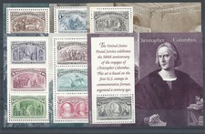 1992 EMISSIONE CONGIUNTA STATI UNITI ITALIA C COLOMBO 6 FOGLIETTI MF7433