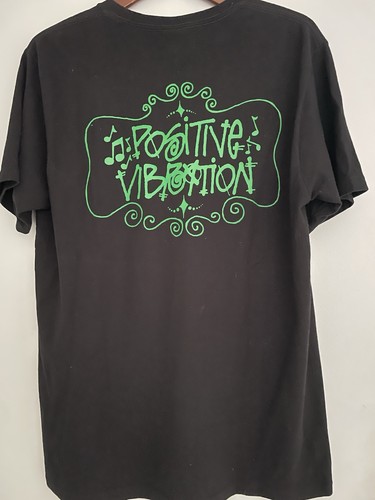 Shirt nera stussy vibrations - t-shirt,