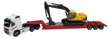 Modellino camion scala 1:87 truck VOLVO FH12 WITH EXCAVATOR EC210