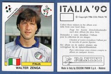 FIGURINA CALCIATORI PANINI ITALIA 90 - NUOVA/NEW - N.039 ZENGA - ITALIA