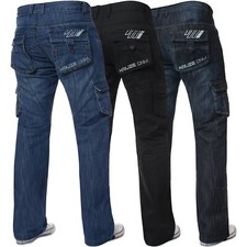 Pantaloni da combattimento cargo uomo Kruze jeans pantaloni denim da lavoro Big King tutte le taglie