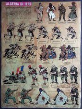 HUGO PRATT ? - CUT OUT PAPER TOYS  - ALGERIA di IERI  soldatini di carta 60s