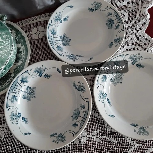 Vintage antichi piatti fondi - vintage,