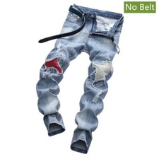 Jeans Biker Uomo Skinny Denim