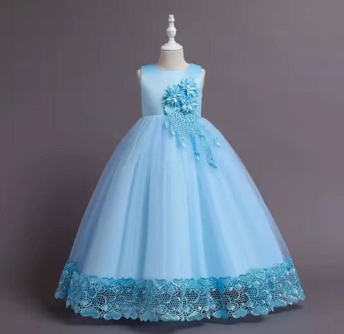 Abito lungo tulle fiori