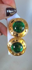 Orecchini vintage chanel verde - orecchini,