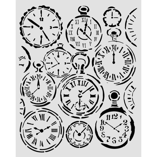 Stencil gardens time - stencil,