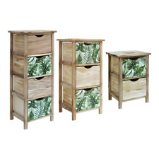 Mobili Rebecca Comodino Cassettiera 2 3 4 Cassetti Legno Verde Moderno Camera