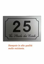 NUMERO CIVICO IN ALLUMINIO COLORATO STAMPATO IN ALTA QUALITÀ TOP RESISTENZA..