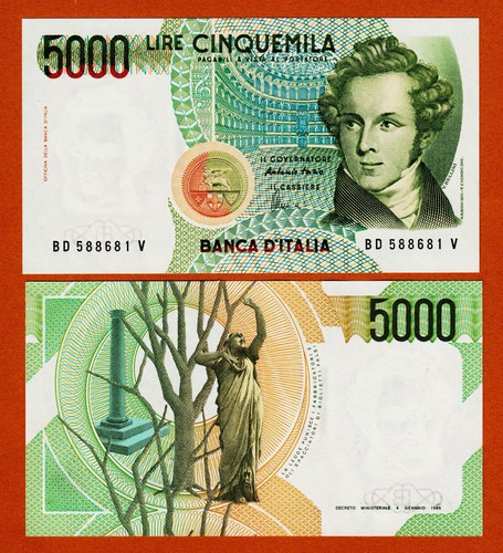 Italy 5000 lire - 5000, 1985