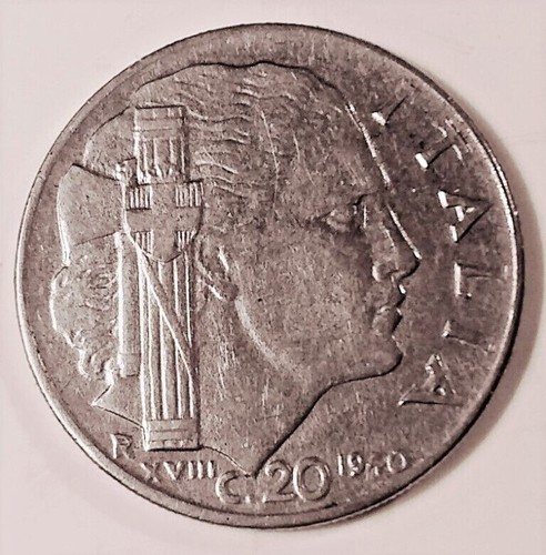 Moneta 1940 italia fascista - moneta,