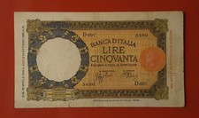 BANCONOTA 50 LIRE 1940 LUPETTA