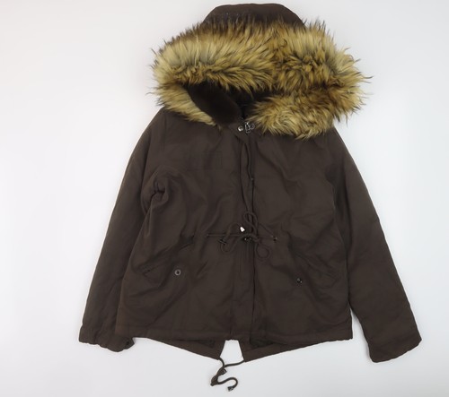 Cappotto parka donna marrone
