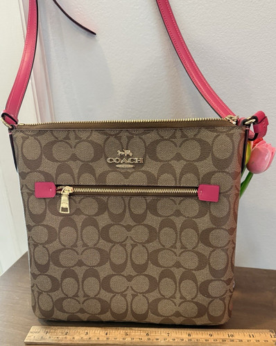 Borsa tracolla coach marrone - a,