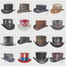 Cappello steampunk in pelle