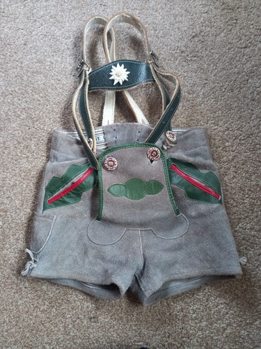 Children lederhosen grey - children's,