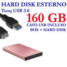 HDD HARD DISK ESTERNO 160GB 2,5" USB 3.0 2527P VIDEO MUSICA FOTO PINK ROSA
