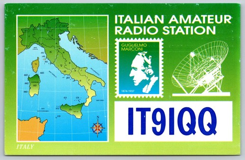 It9iqq italian qsl - italian, postcard