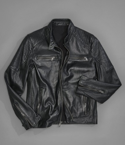 Giacca moto pelle nera - moto,