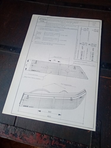 Scheda omologazione fanalino - omologazione,