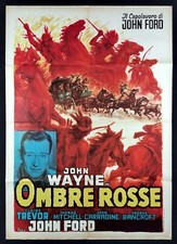OMBRE ROSSE manifesto poster John Wayne Ford Stagecoach Western Ballester E27