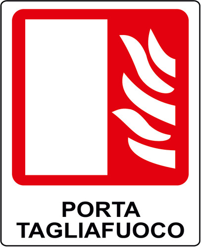 Adesivo porta tagliafuoco - porta,