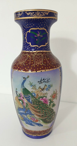 Vaso vintage porcellana blu - vaso,