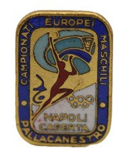 distintivo spilla basket pallacanestro Napoli Caserta campionati europei maschi