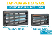 Lampada Antizanzare LED 2x5W o