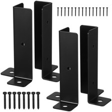  4 Pezzi Staffa Base Gazebo Ponte Ringhiera Staffe Legno Palo Pollice Recinzione X