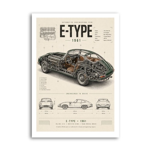 Poster arte parete auto - , jaguar